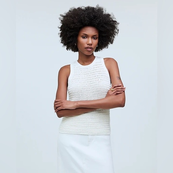 Madewell Crochet-Knit Crewneck Sweater Tank Size: S, NWT - Picture 11 of 11
